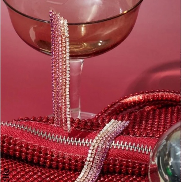 ❤️ FREE Tassel Fringe Rhinestone Boho Peasant Hipster Hippie Chic Ombre Earrings - Picture 4 of 4